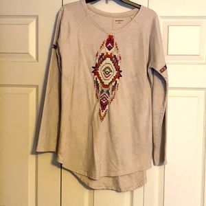 Huff Hewn Tribal Beaded Sweatshirt